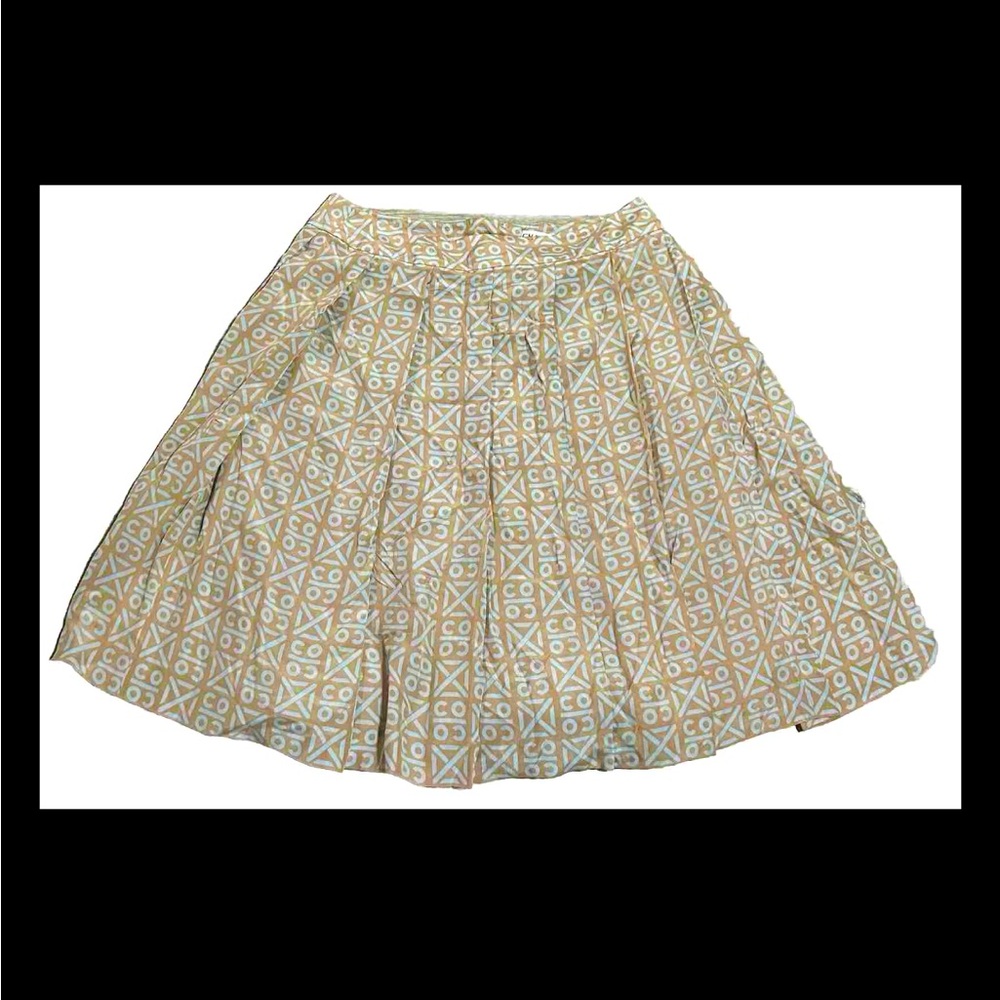 COCO Chanel Pleated Silk Skirt Size 44